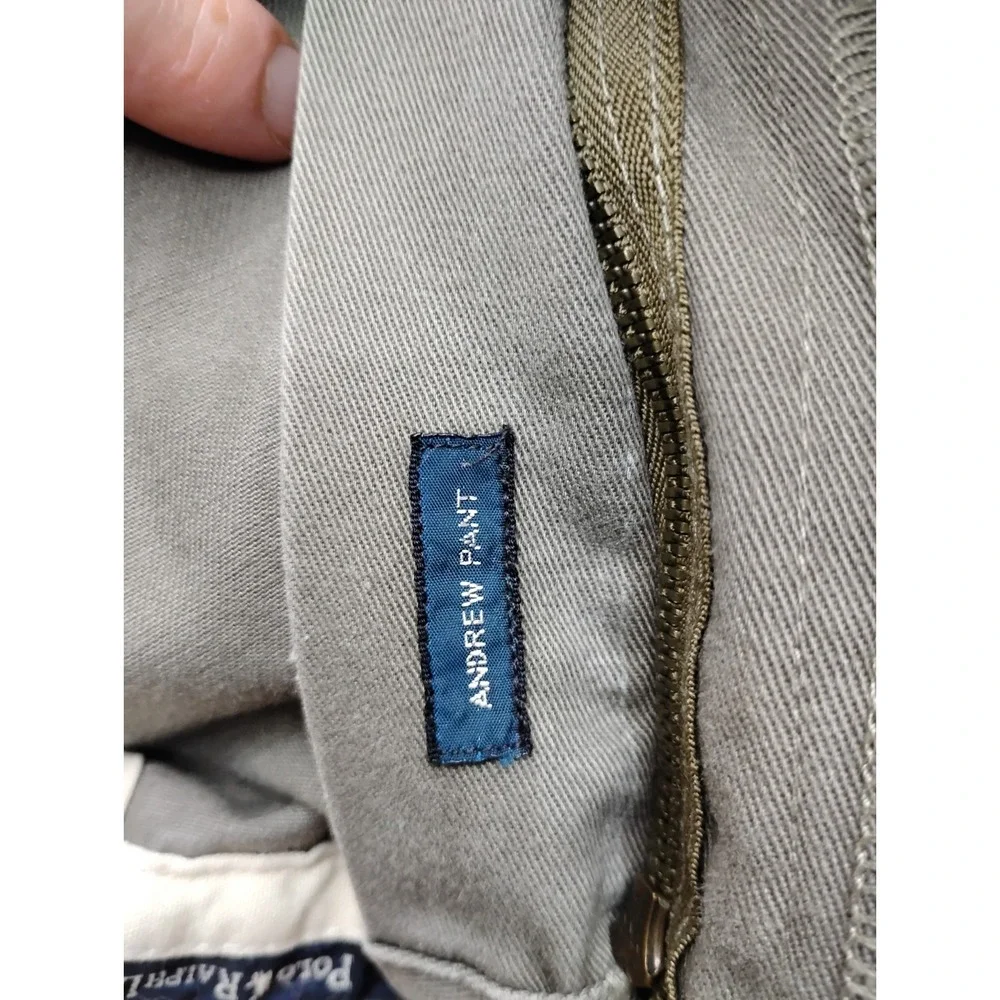 Polo Ralph Lauren Andrew Pleated Pants Mens 38x30 Classic Chino Casual‎ Work Y2K